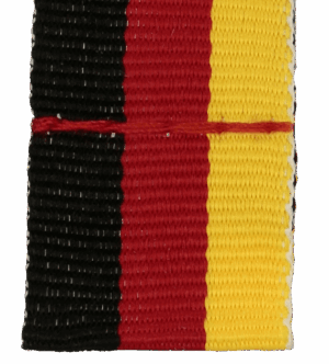 Wstążka 20 mm - bez karabińczyka - czarno-czerwono-żółta