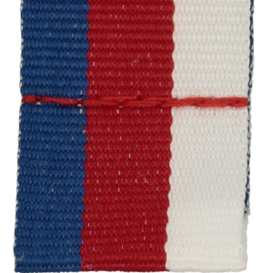 Wstążka 20 mm - bez karabińczyka - niebiesko-czerwono-biała