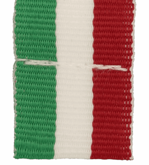 Wstążka 20 mm - bez karabińczyka - zielono-biało-czerwona