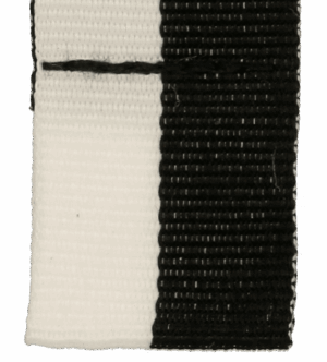 Wstążka 20 mm - bez karabińczyka - biało-czarna