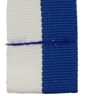 Wstążka 20 mm - bez karabińczyka - biało-niebieska