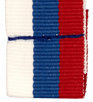 Wstążka 20 mm - bez karabińczyka - biało-niebiesko-czerwona