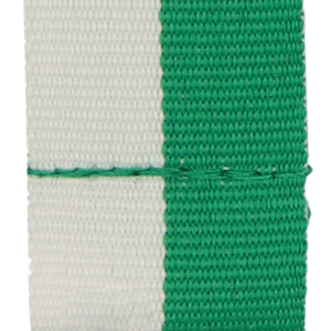 Wstążka 20 mm - bez karabińczyka - biało-zielona