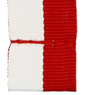 Wstążka 20 mm - bez karabińczyka - biało-czerwona