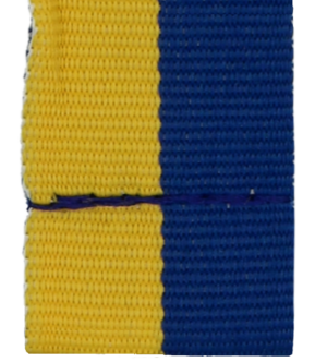 Wstążka 20 mm - bez karabińczyka - żółto-niebieska