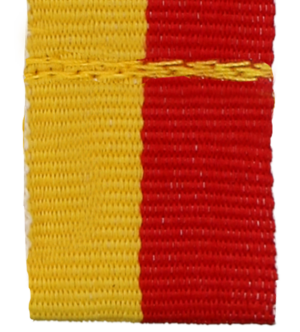 Wstążka 20 mm - bez karabińczyka - żółto-czerwona