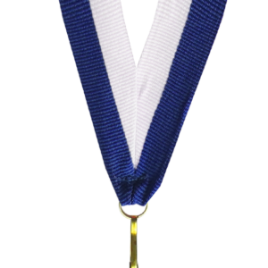 Wstążka 11 mm - biało-niebieska