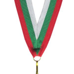 Wstążka 11 mm - biało-zielono-czerwona