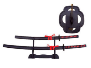 ZESTAW KATANA I WAKIZASHI ZE STOJAKIEM 4KM84