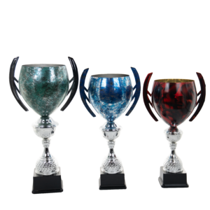 Puchar metalowy z malowanym kielichem- S5P16B