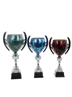 Puchar metalowy z malowanym kielichem- S5P16B