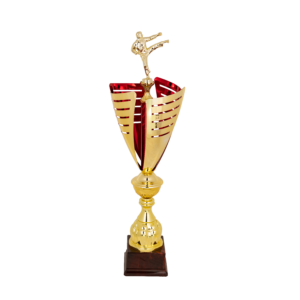 Puchar metalowy z figurką - S5S27C