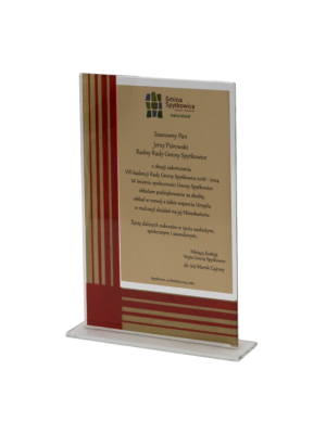 Statuetka szklana z grawerem- S5SZ02