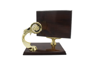 Dyplom drewniany ze statuetką