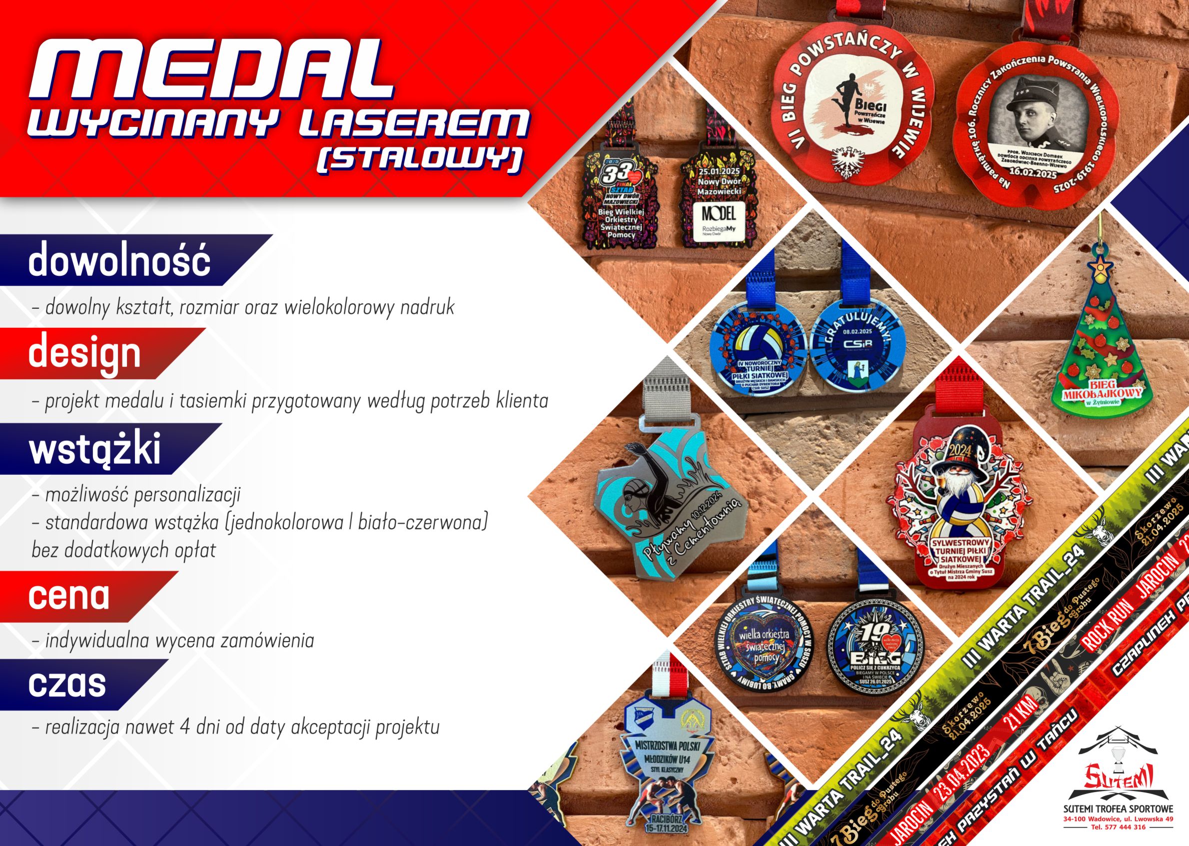 Medal wycinany laserem