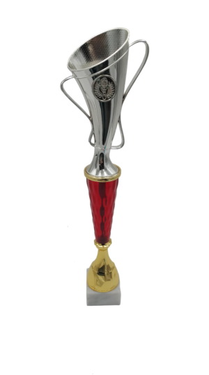 puchar srebrny plastikowy róg obfitości