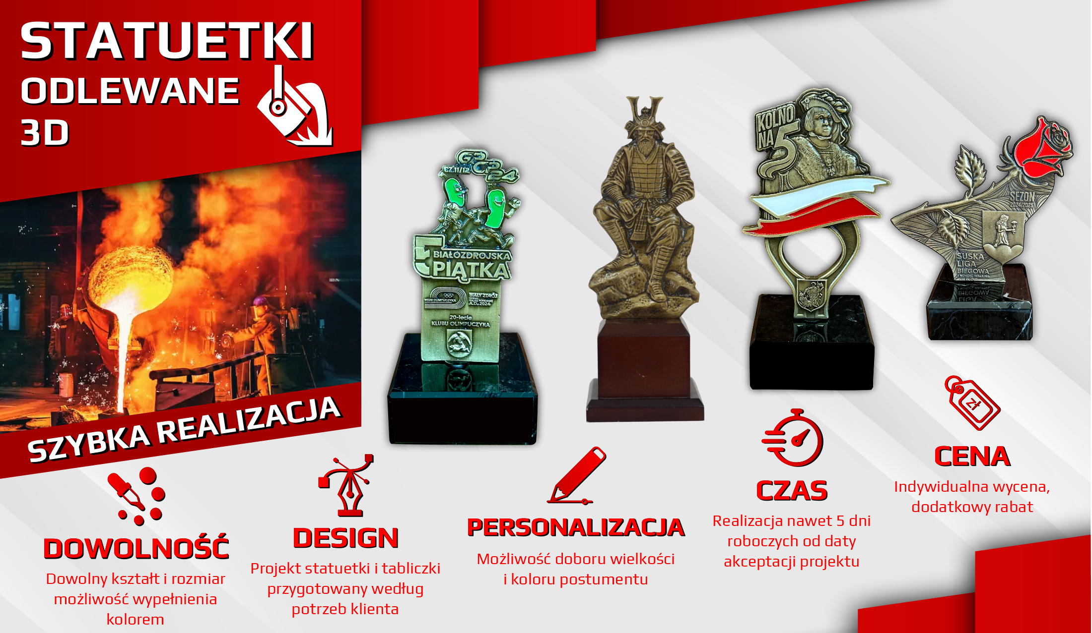 Statuetki odlewane CUSTOM na zamówienie