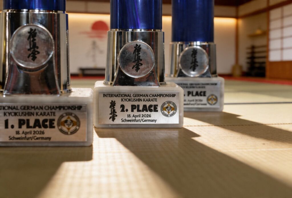 Statuetki szklane z grawerem na International German Championship Kyokushin Karate